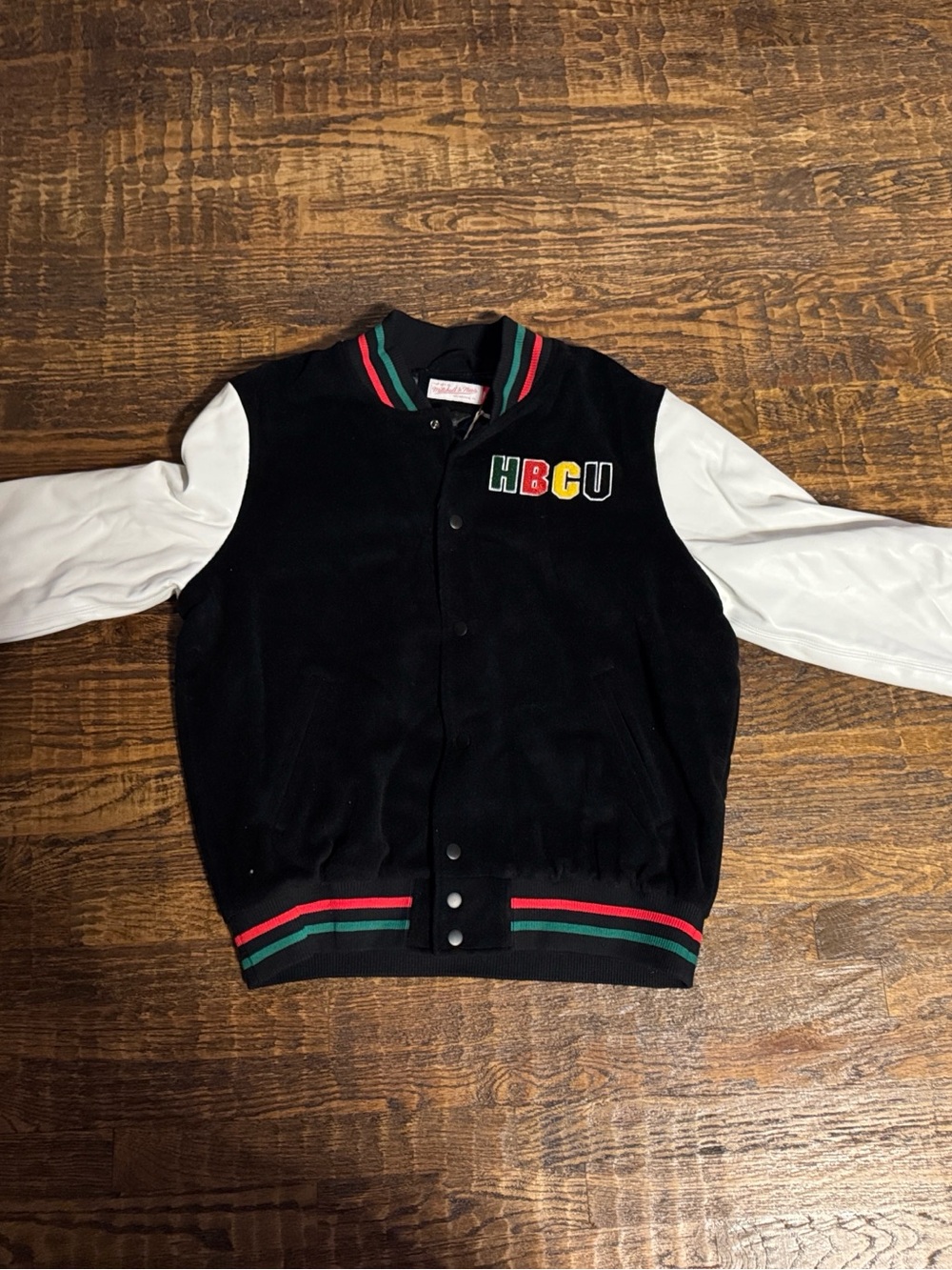 Mitchell & Ness HBCU Varsity Jacket Black & White Large